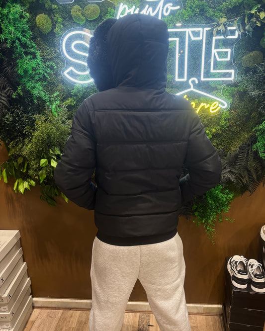 PUFFER JACKET BROWN FUR