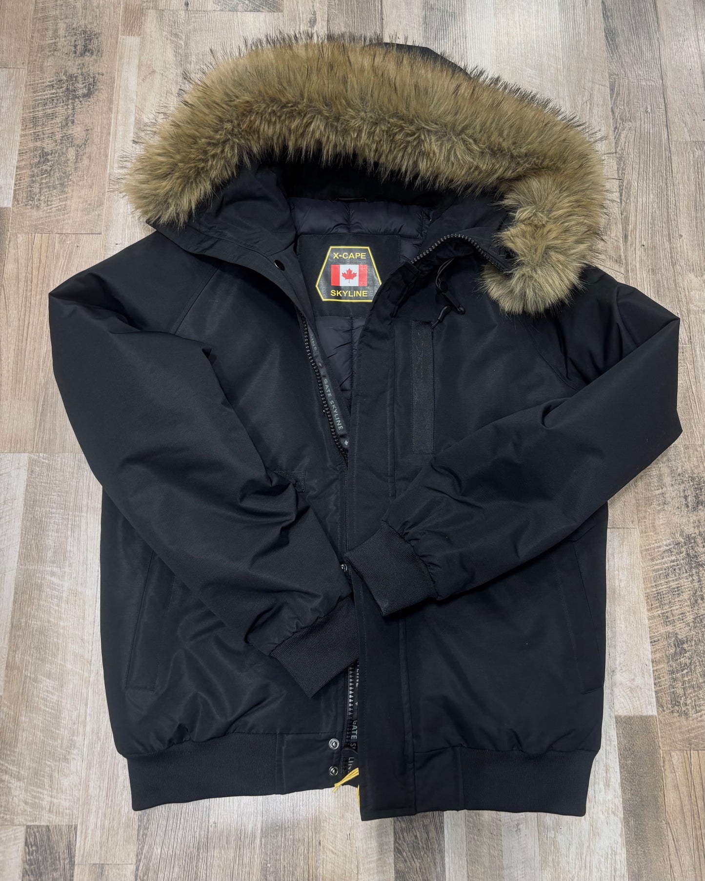 PUFFER JACKET BROWN FUR